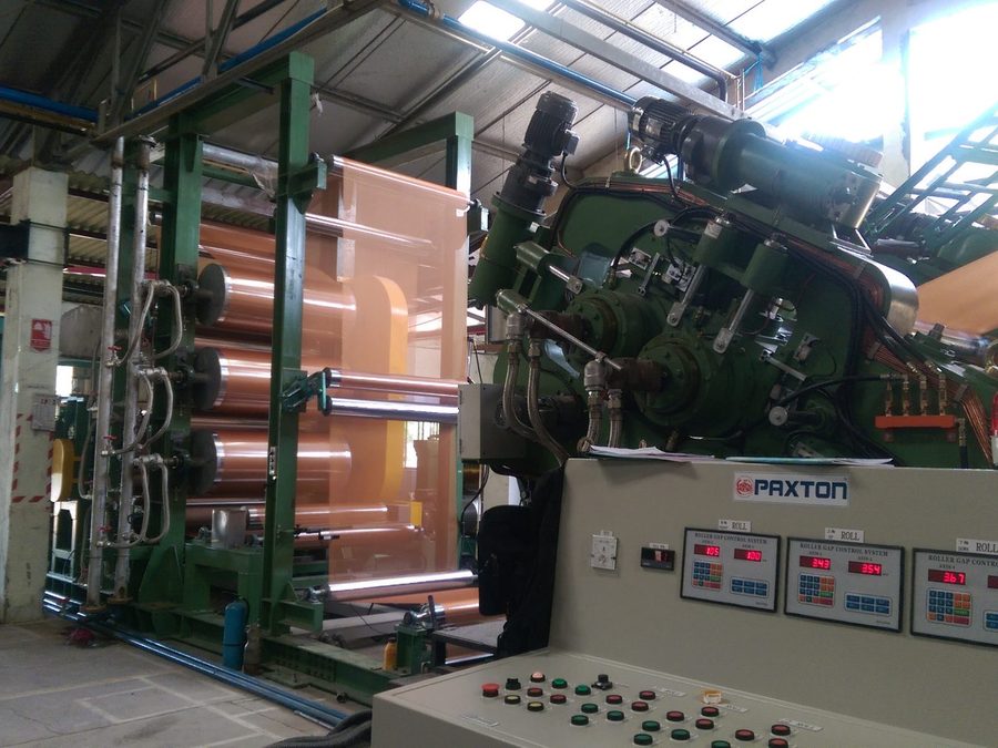 Rubber calendering machinery